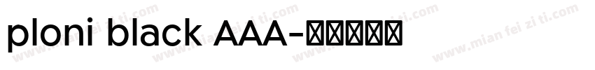 ploni black AAA字体转换